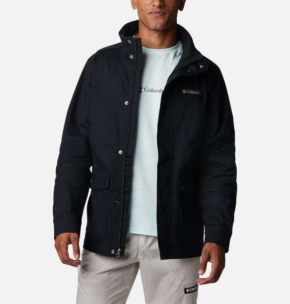 Columbia Tanner Ranch Windbreaker Black For Men's NZ60312 New Zealand